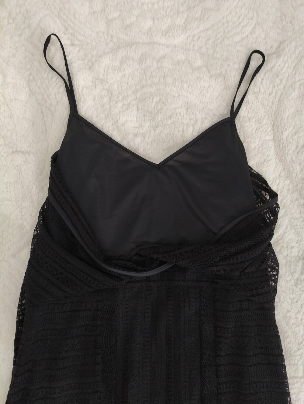 BCBG Maxazria Dress S Black Lace Cocktail Art Deco Romantic Date Night Elegant - Picture 10 of 15